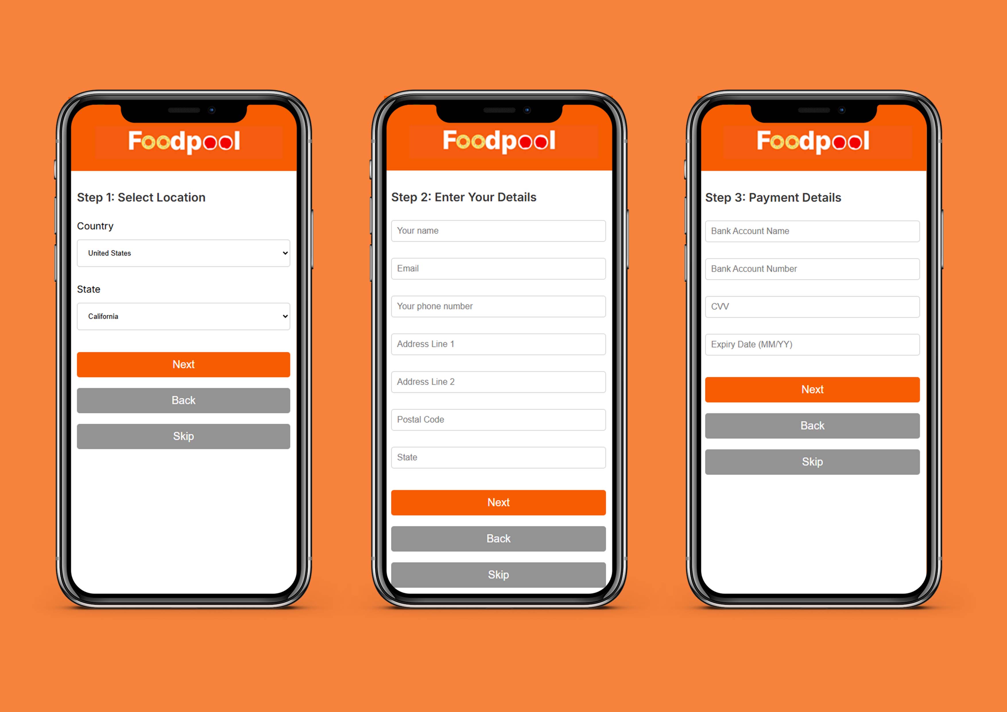 Second Screen for Foodpool App