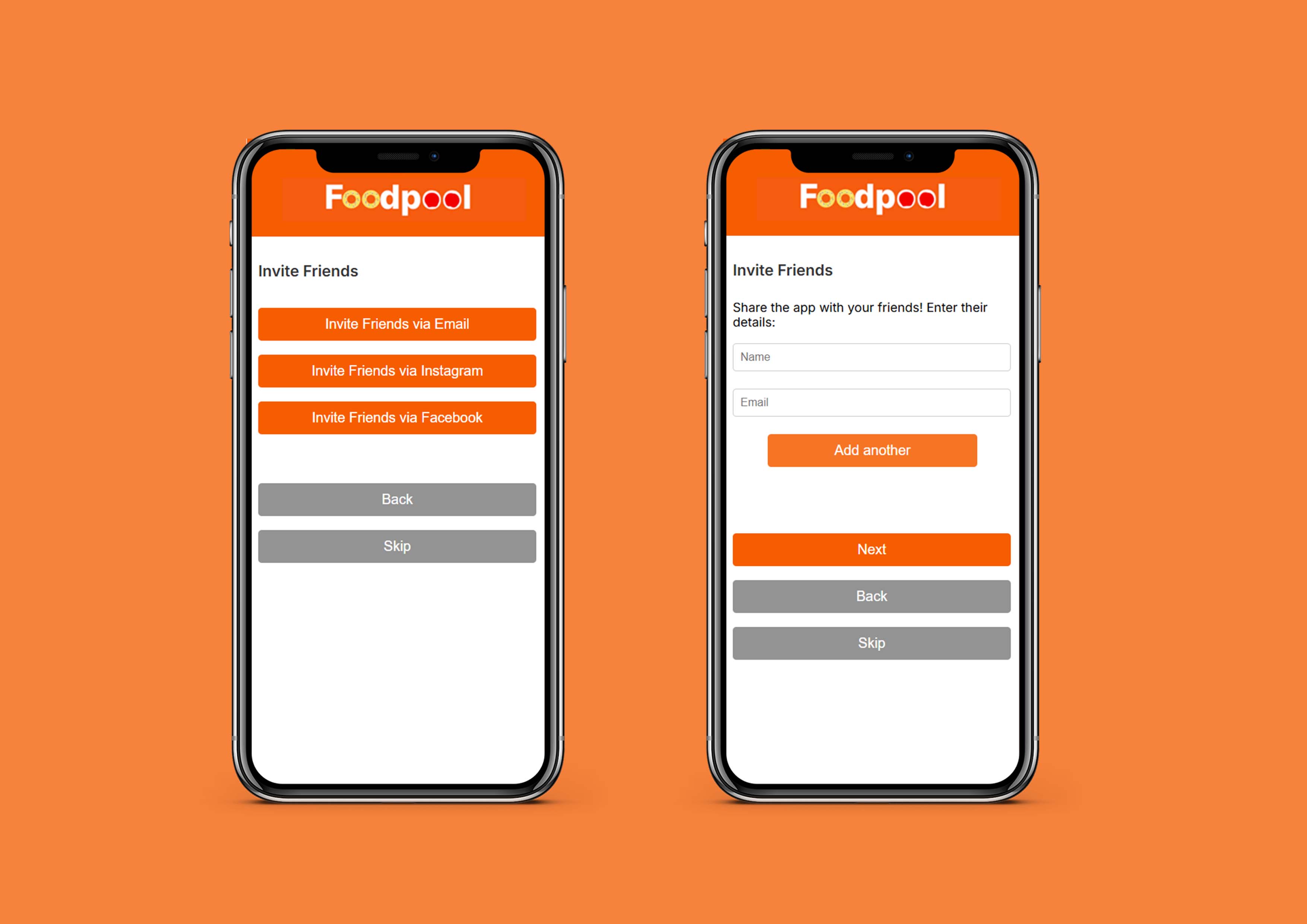 Third Screen for Foodpool App